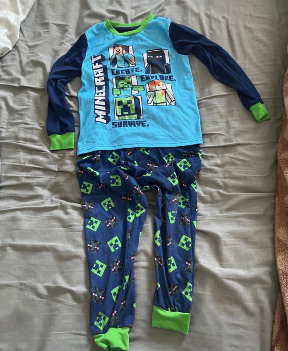 Boys minecraft night pajama set