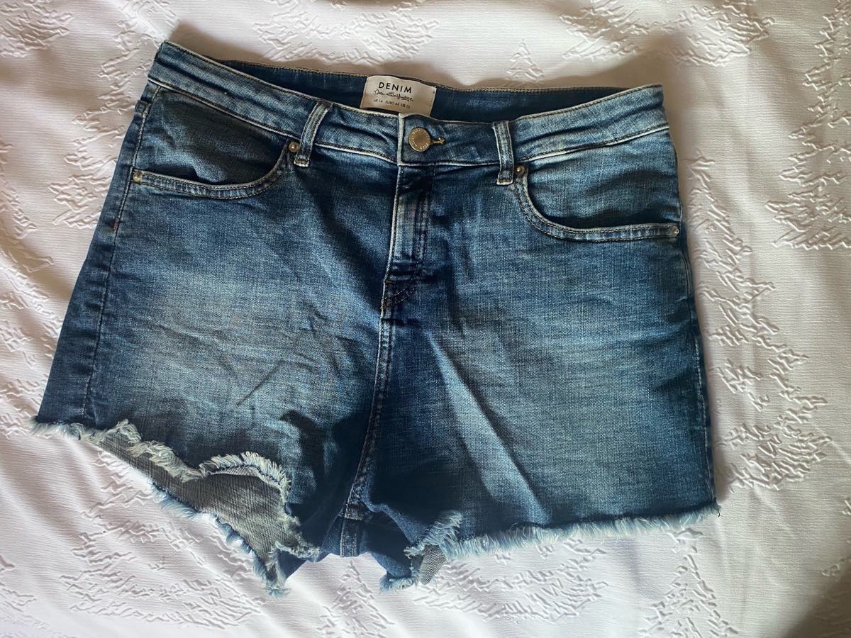 Blue denim shorts
