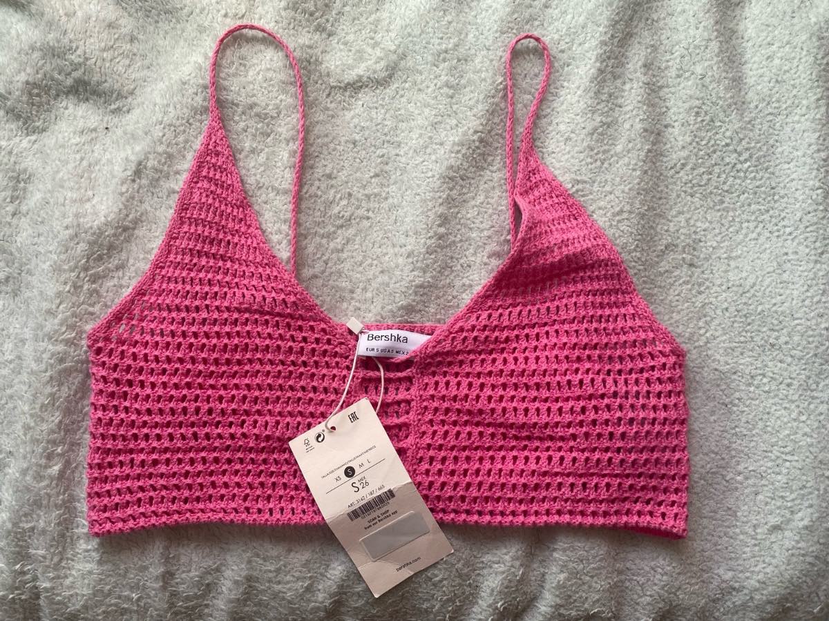 Pink Crochet Crop Top