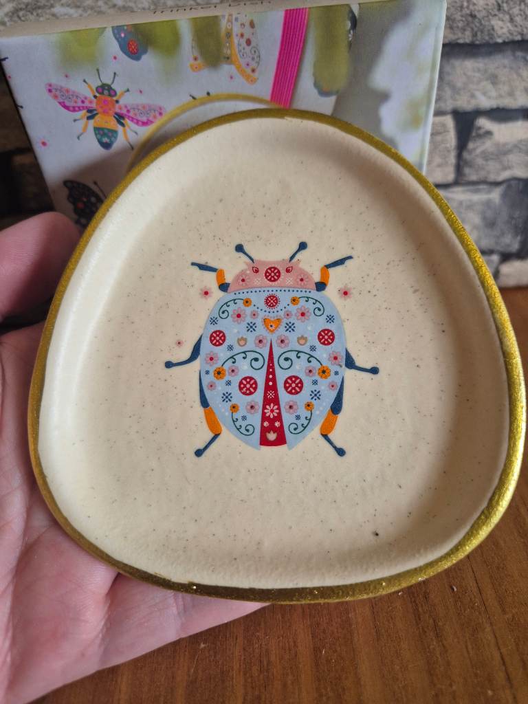 Floral Bug Trinket Dish