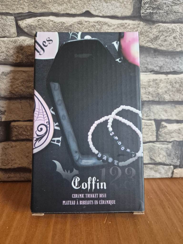 Black Coffin Shaped Trinket Dish