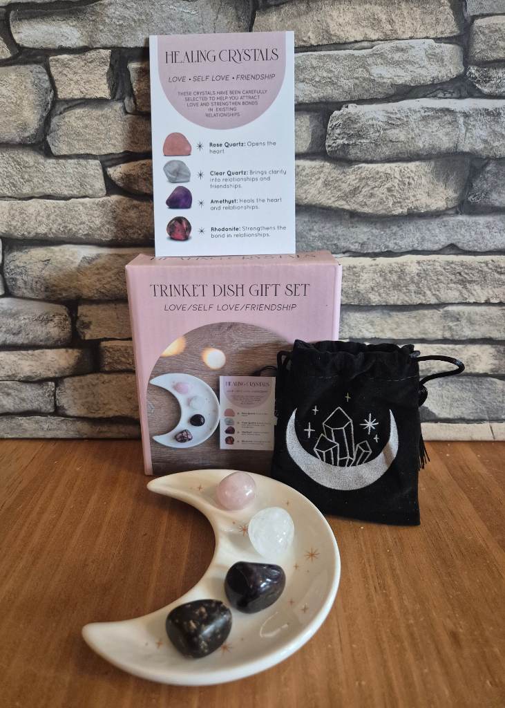 Crystals Moon Dish Set Love