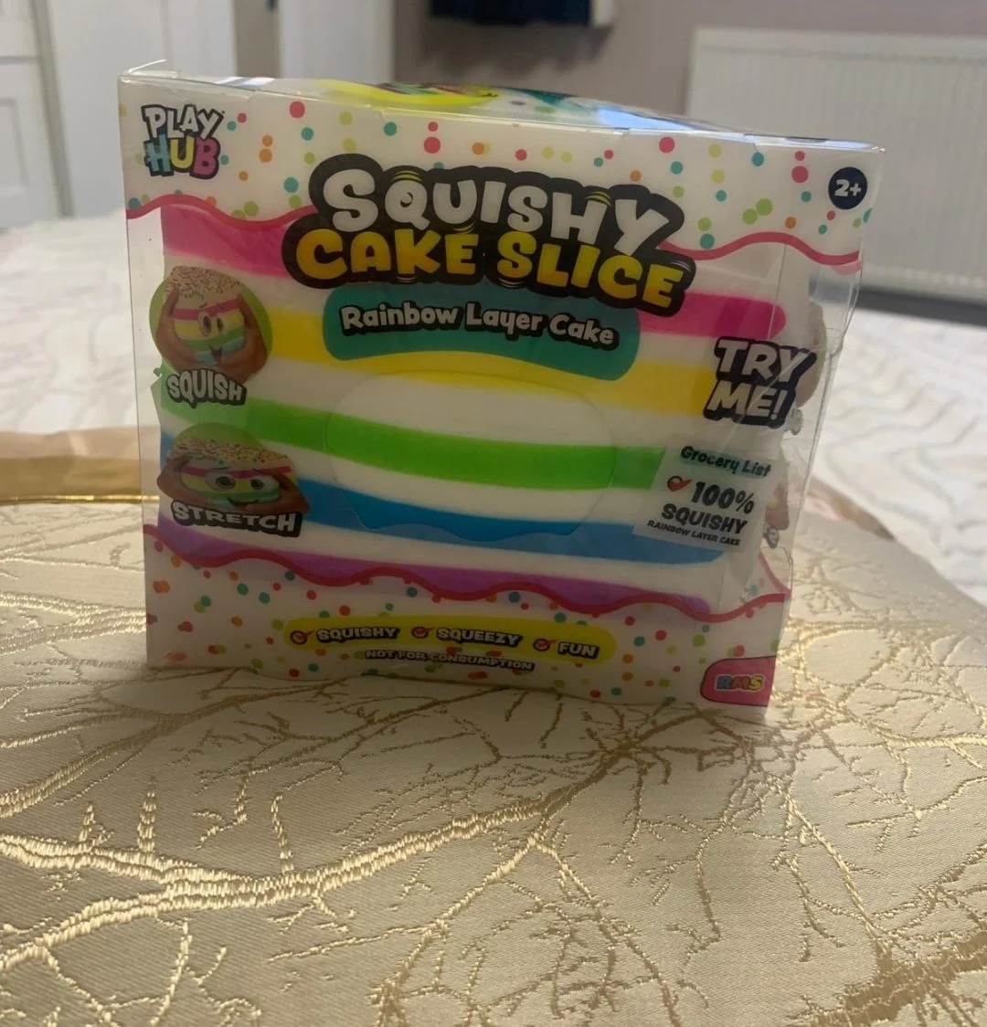 RMS squishy rainbow layer cake slice (Play hub)