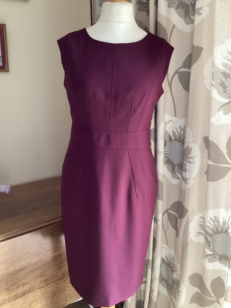 Plumb coloured smart dress
