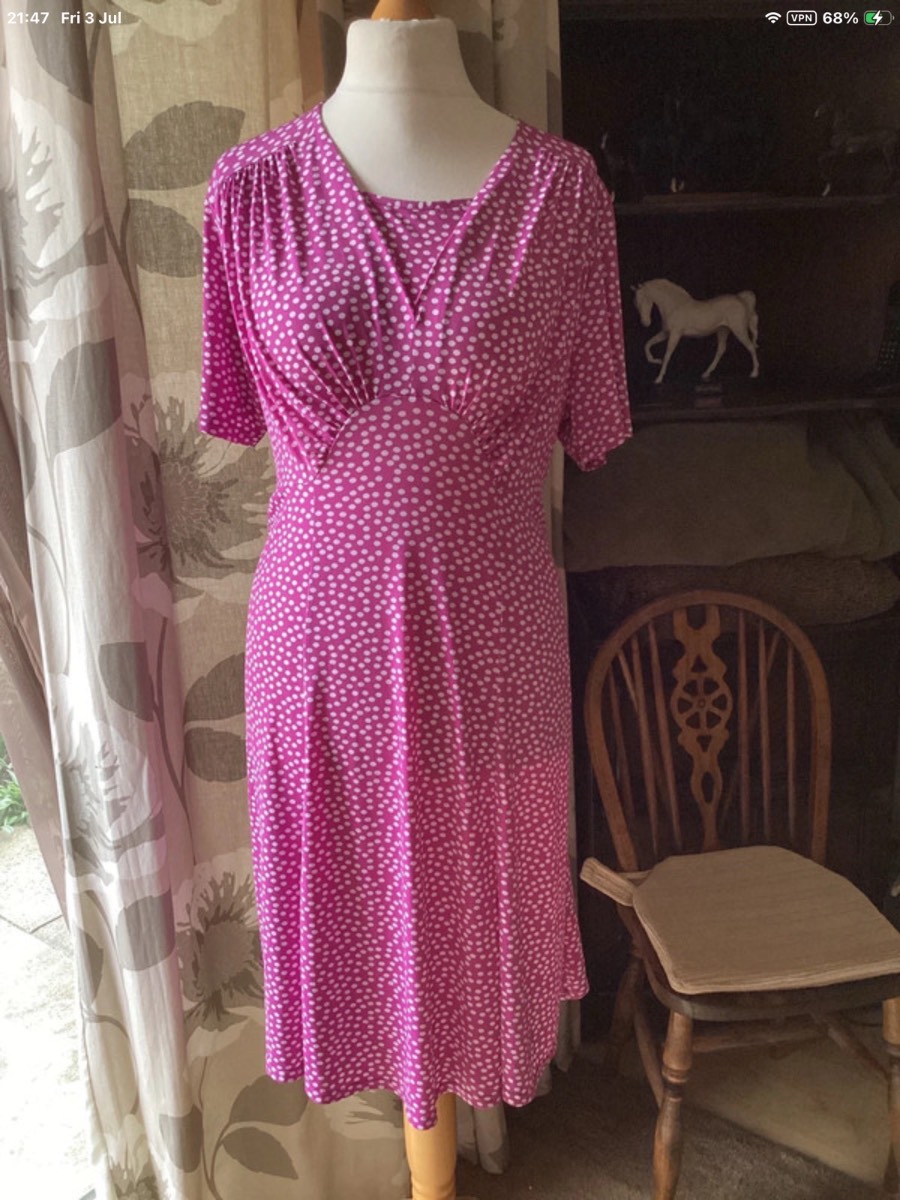 Pink & White polka dot dress