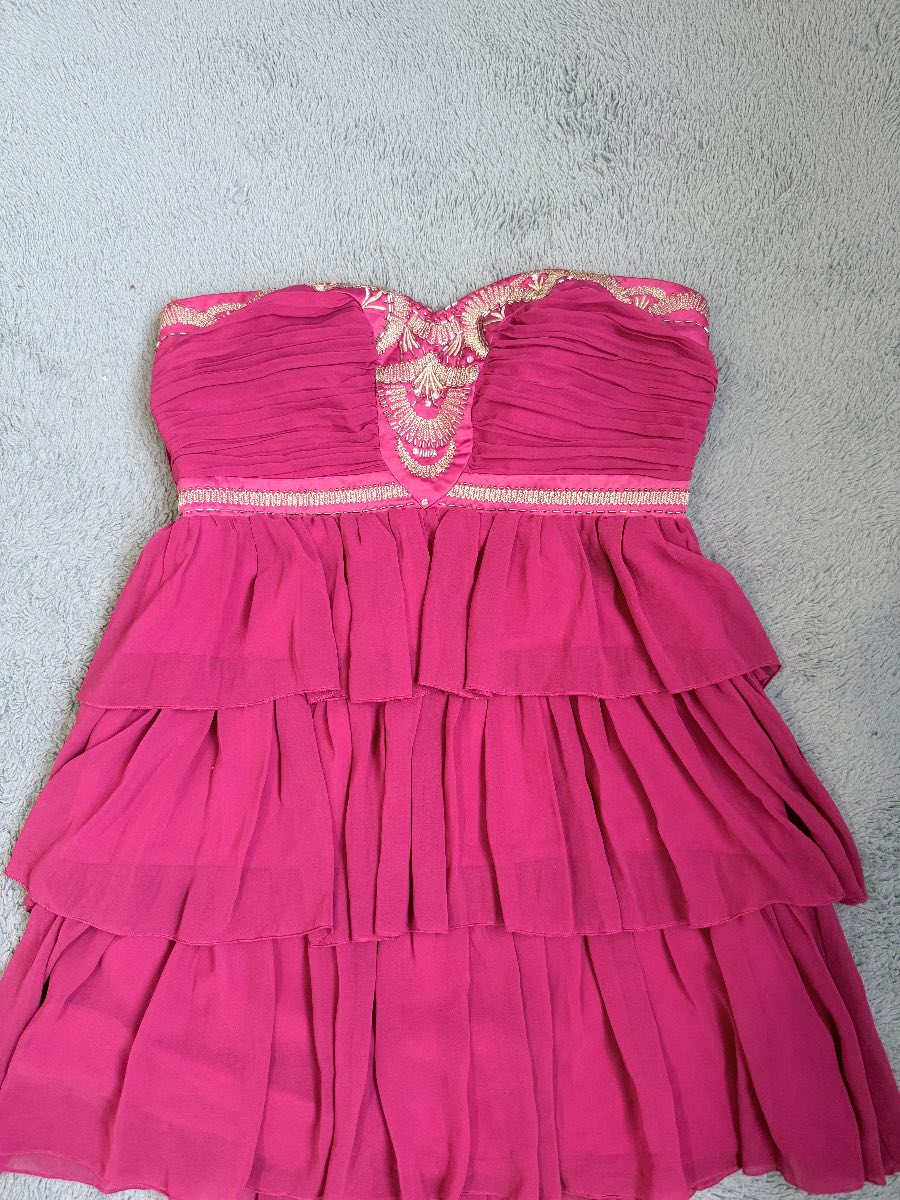 Lipsy pixie Lott Y2K 2000s barbicore mini dress 12 ruffle embellished festival dress