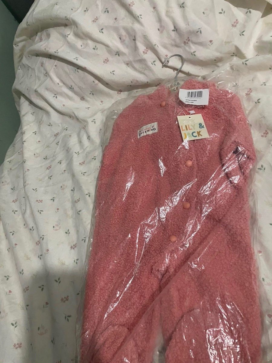 Baby girls coral pram suit