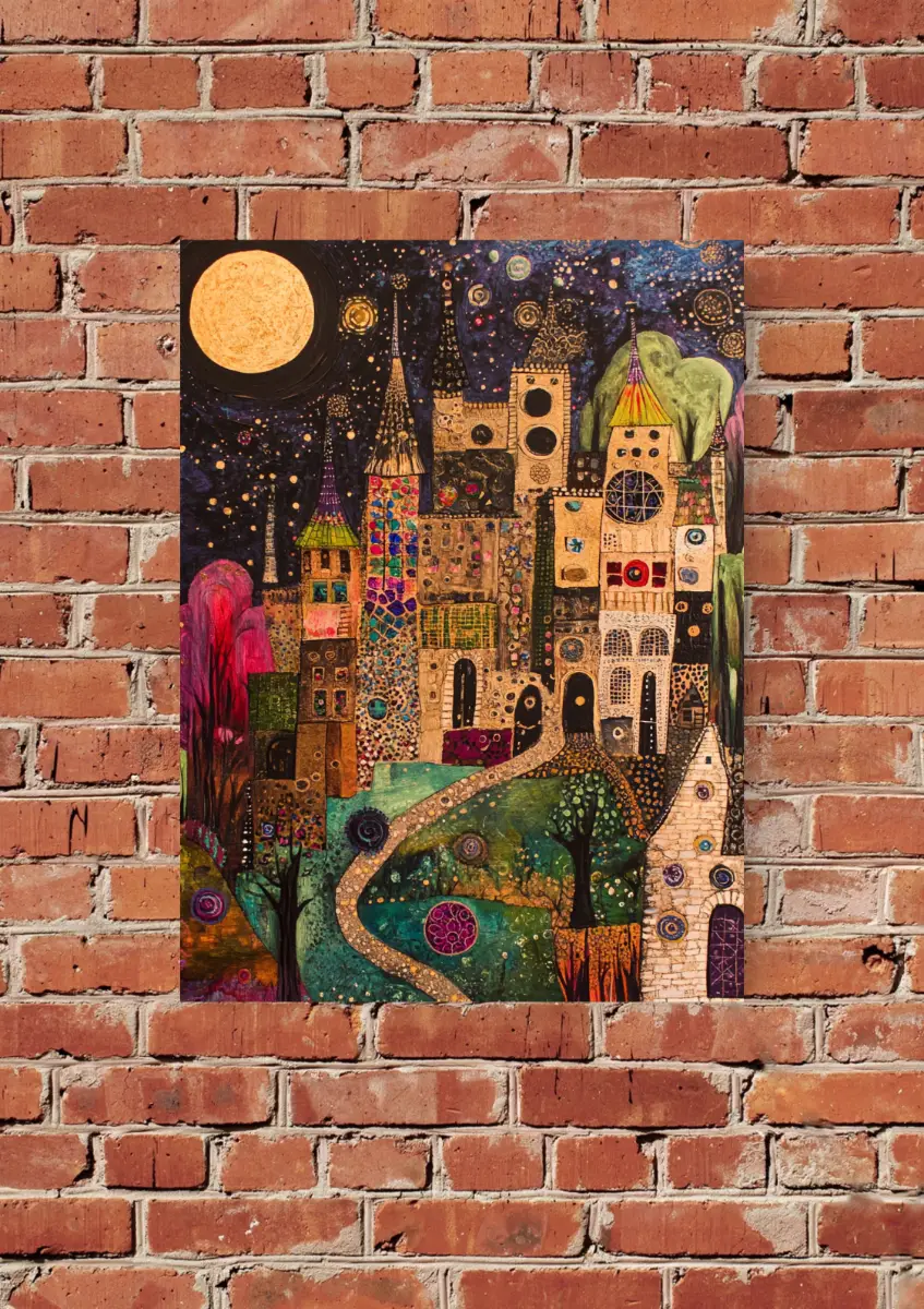 Gustav Klimt Inspired A4 Print