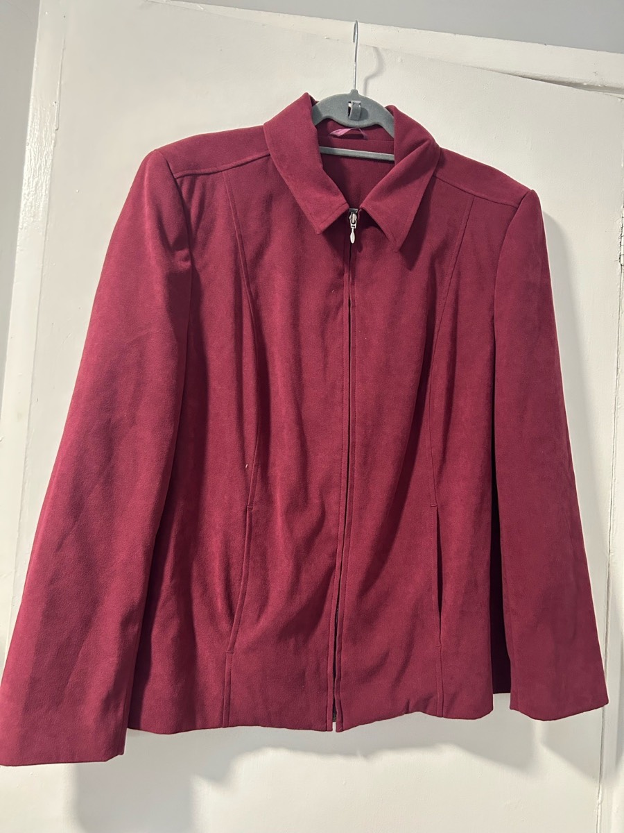 Purple zip up Berkertex long sleeve jacket