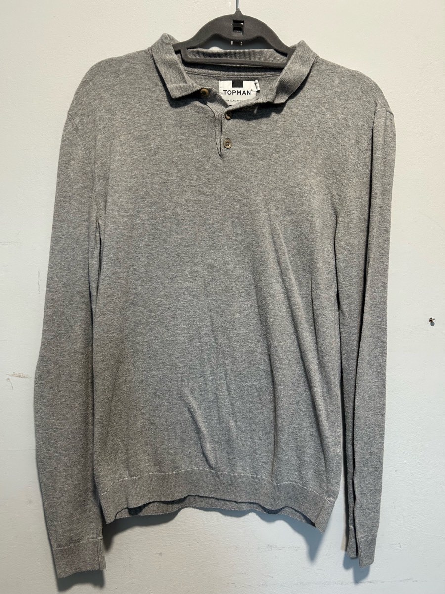 Men’s lightweight knitted polo style jumper from topman