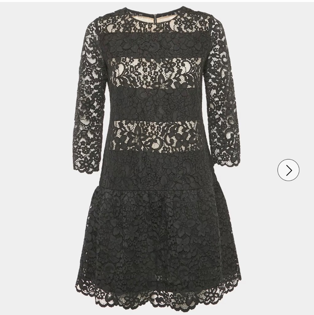 Sandro Paris black lace dress size 8 RRP £350