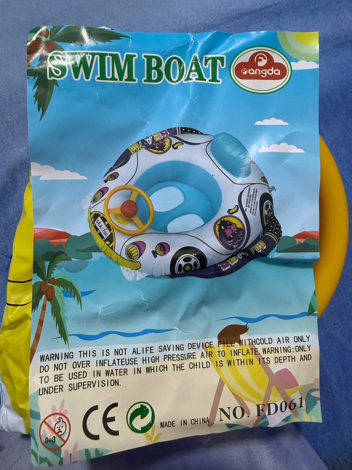 Inflatable PVC Kids Swim Boat