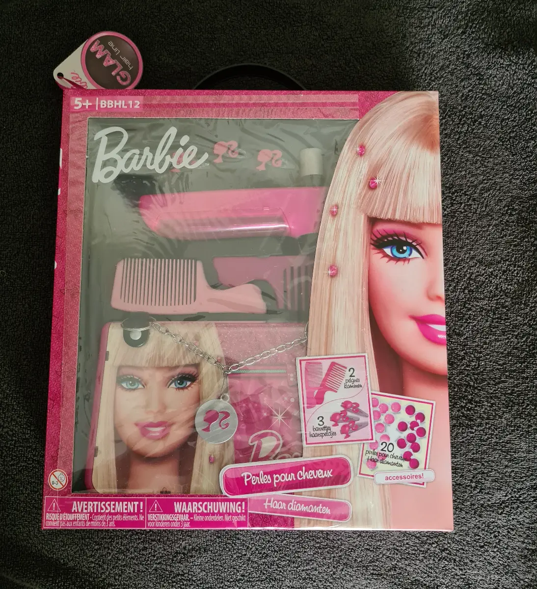 Barbie hair diamanté with accessories 5+