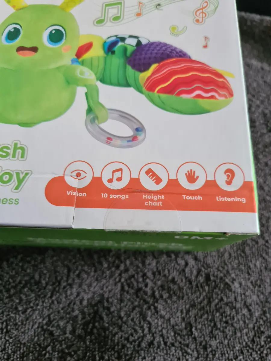 Musical plush caterpillar toy