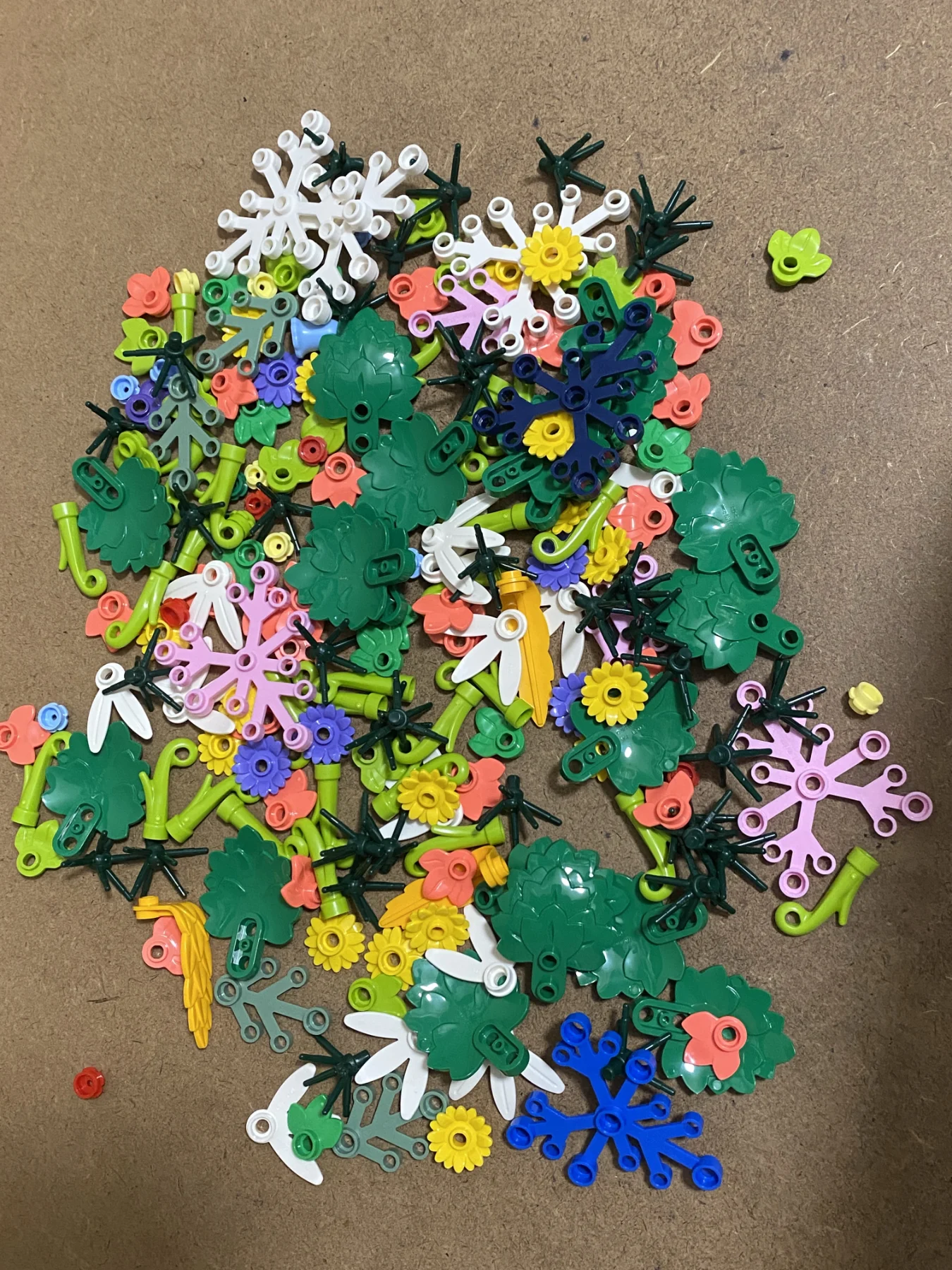 Assorted Lego Leaves and Flowers