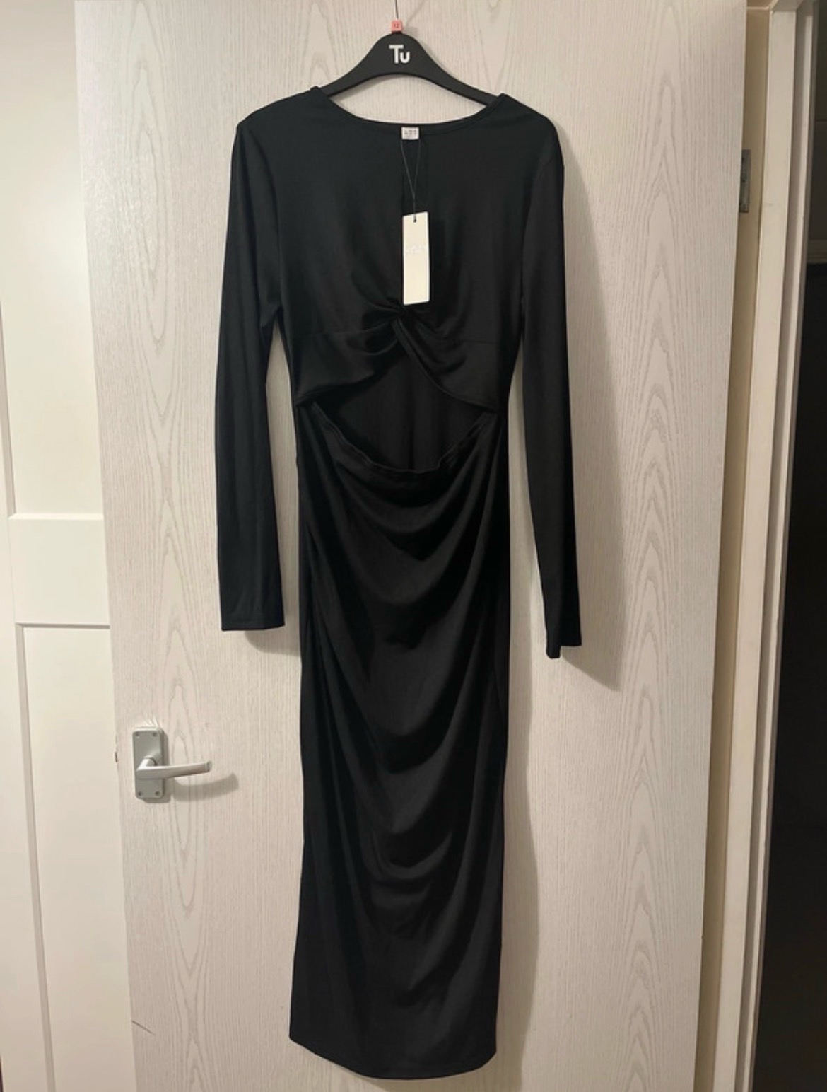 Slit front midi dress