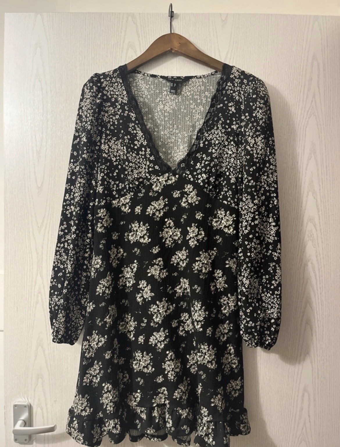 Floral lace front tea dress
