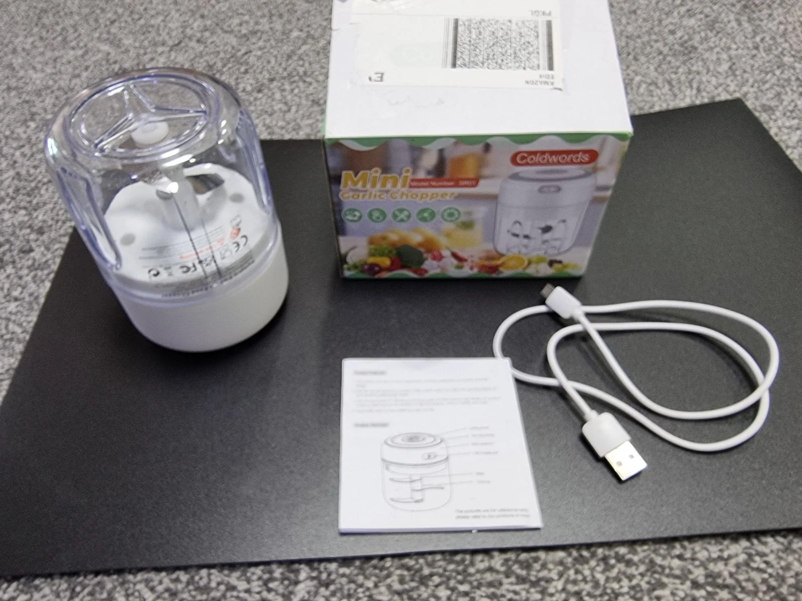 Electric Mini Garlic Chopper SR01 - USB Rechargeable Processor BNIB