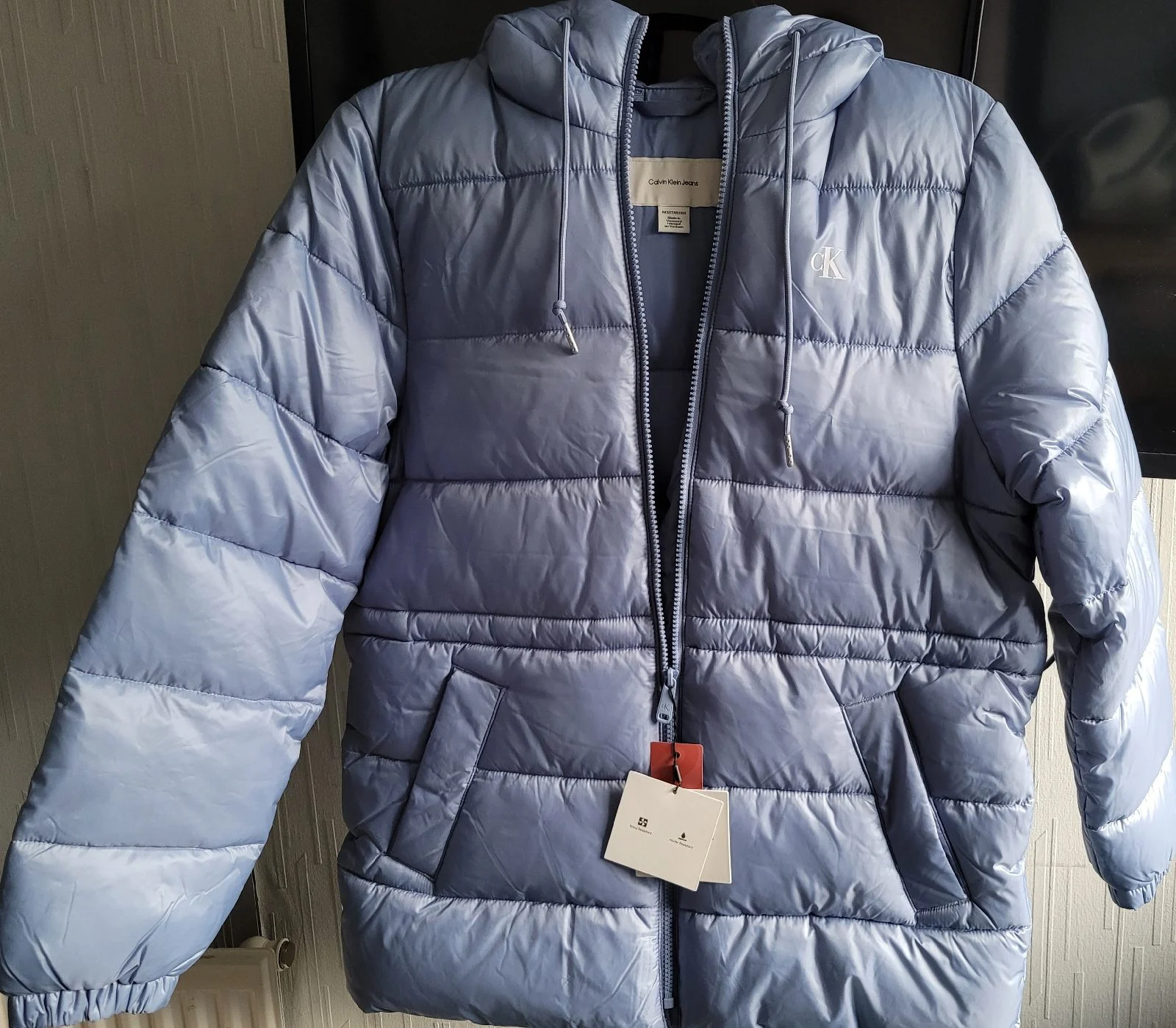 Calvin Klein Jeans Puffer Jacket Light Blue xxxx Brand new with original tags
