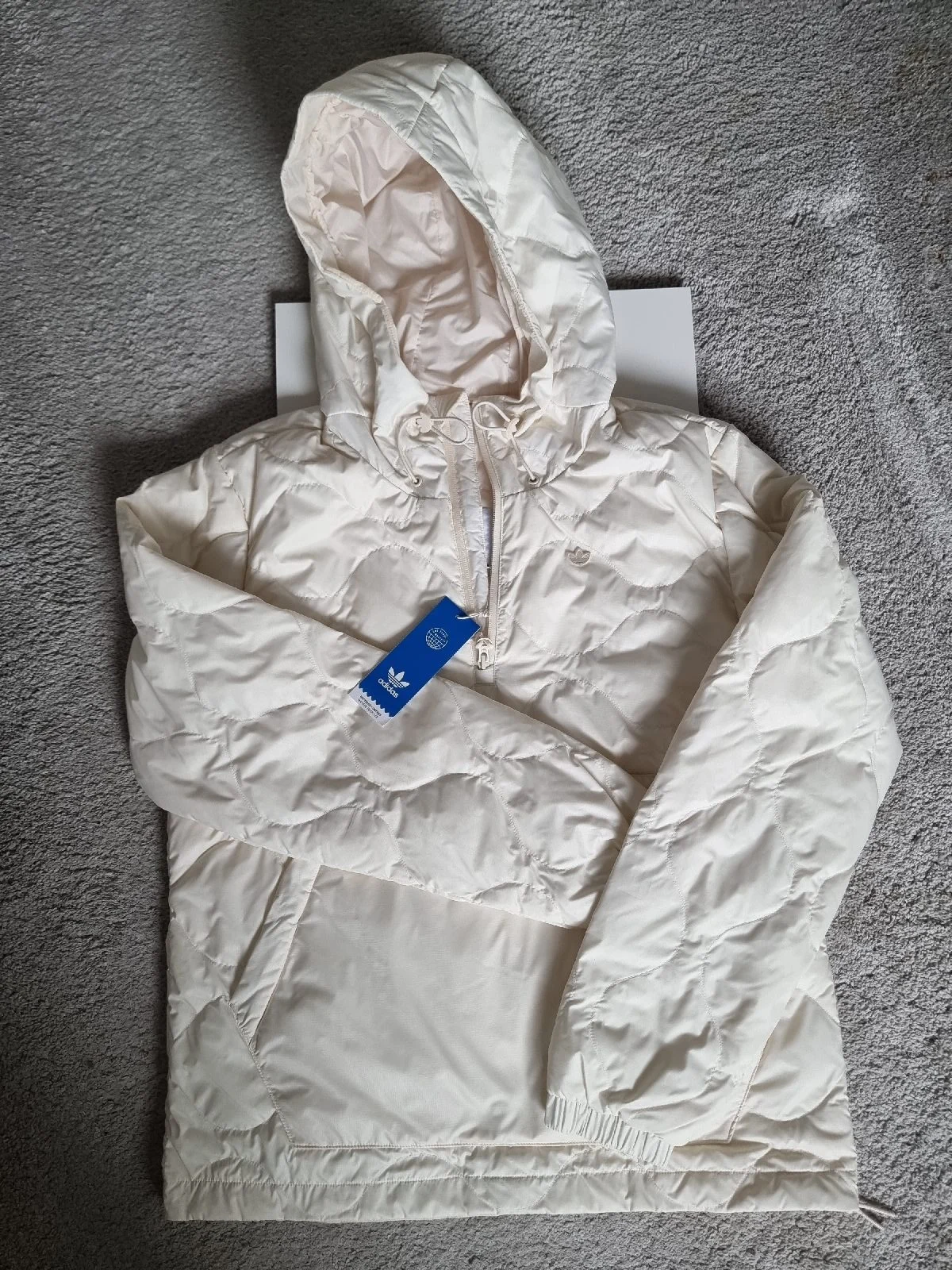 Adidas Originals Quilted Half Zip Down Puffer Jacket XS