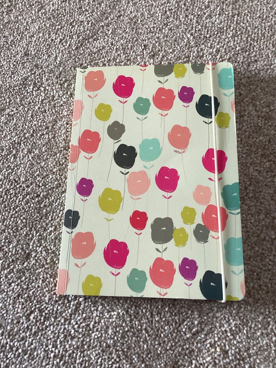Pretty Flower Themed A5 Lined Paper Notebook