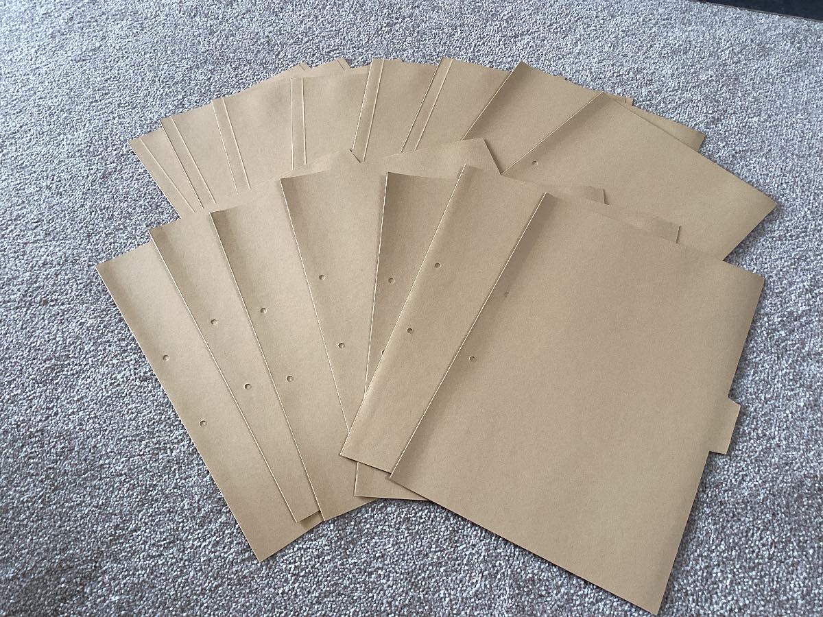 15 x Brand New Unused Manila Buff Cardboard Folders with Tabs