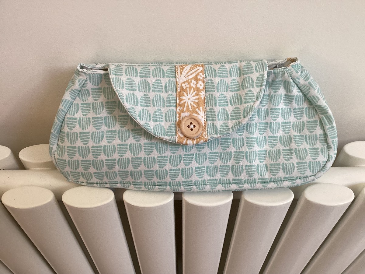 Cute Small Handcrafted Fabric Lined Pastel Boutique Purse