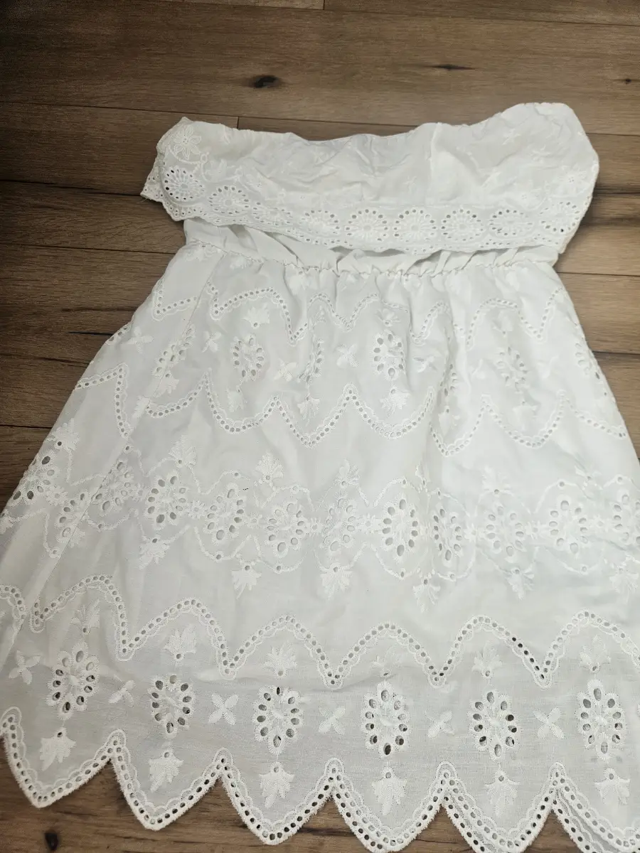 white summer dres siz l shein