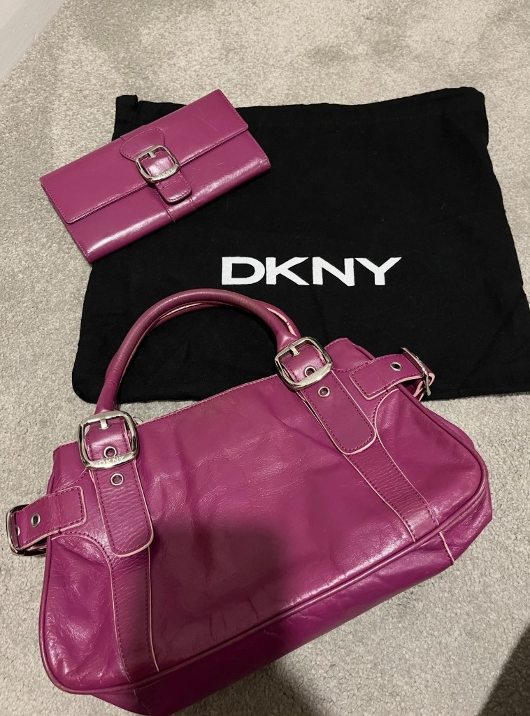 DKNY Matching Leather Purse and Bag
