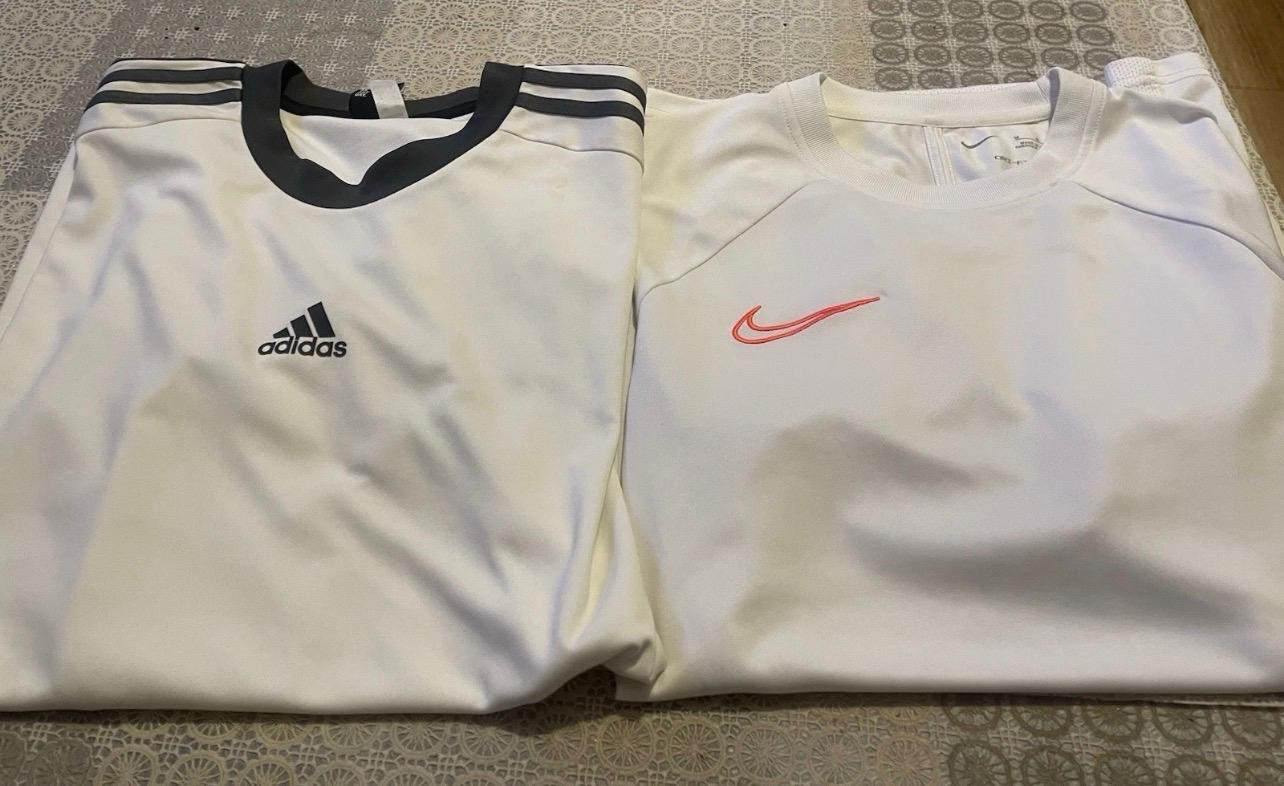 Two t-shirts medum  nike and adidas