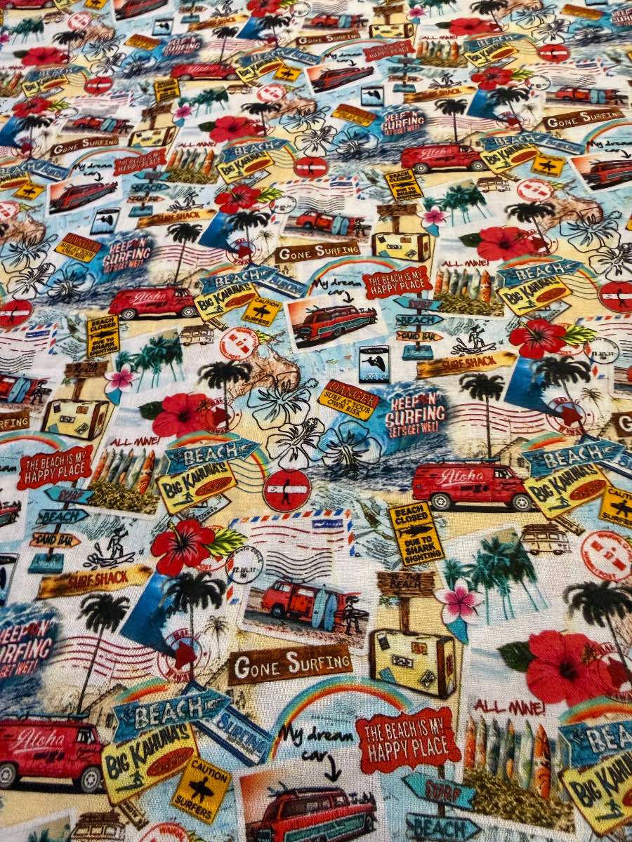 2 meter holiday themed print 100% cotton fabric 45”wide