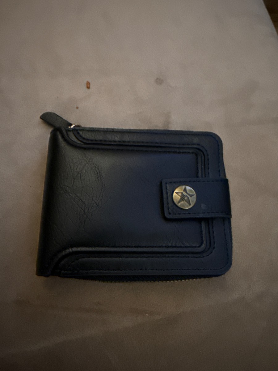 Black money card holder wallet unisex black