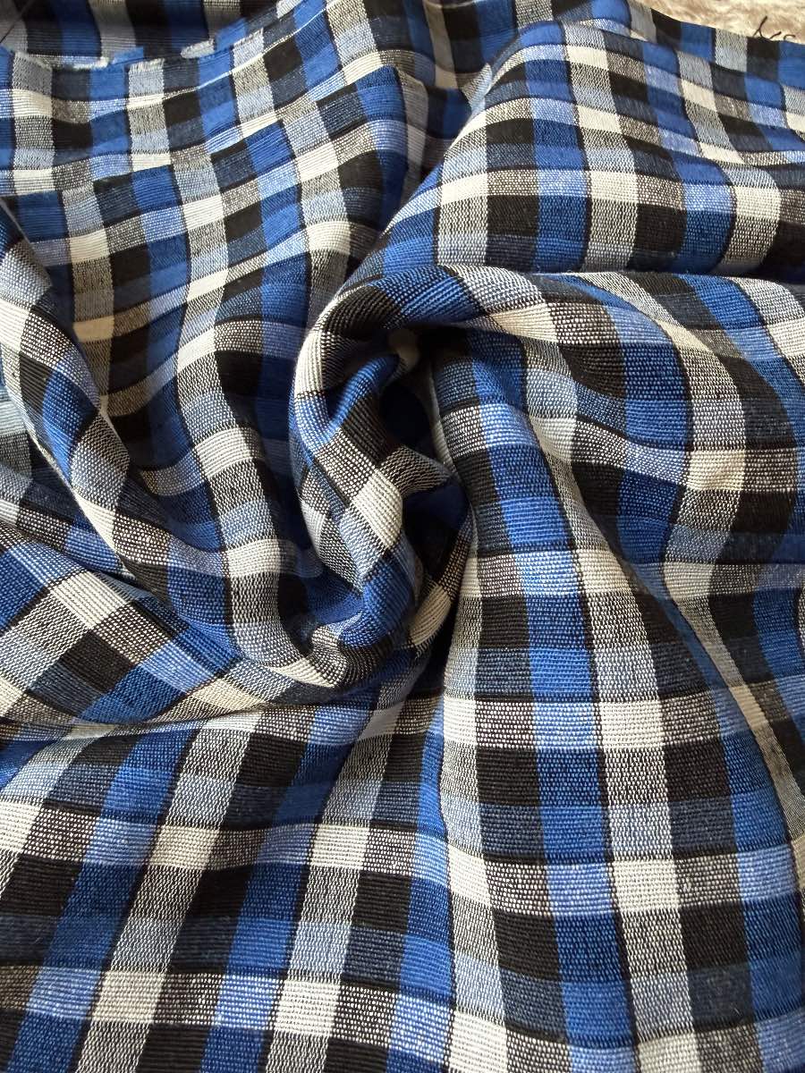 3 meter blue check gingham cotton fabric 33”wide