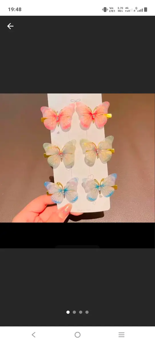 Butterfly hair pins for girls 6 piece