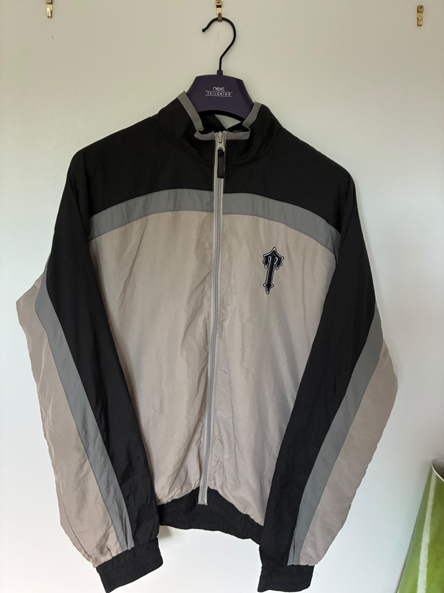 Trapstar Irongate Track Jacket | Size L | Black / Grey / Beige
