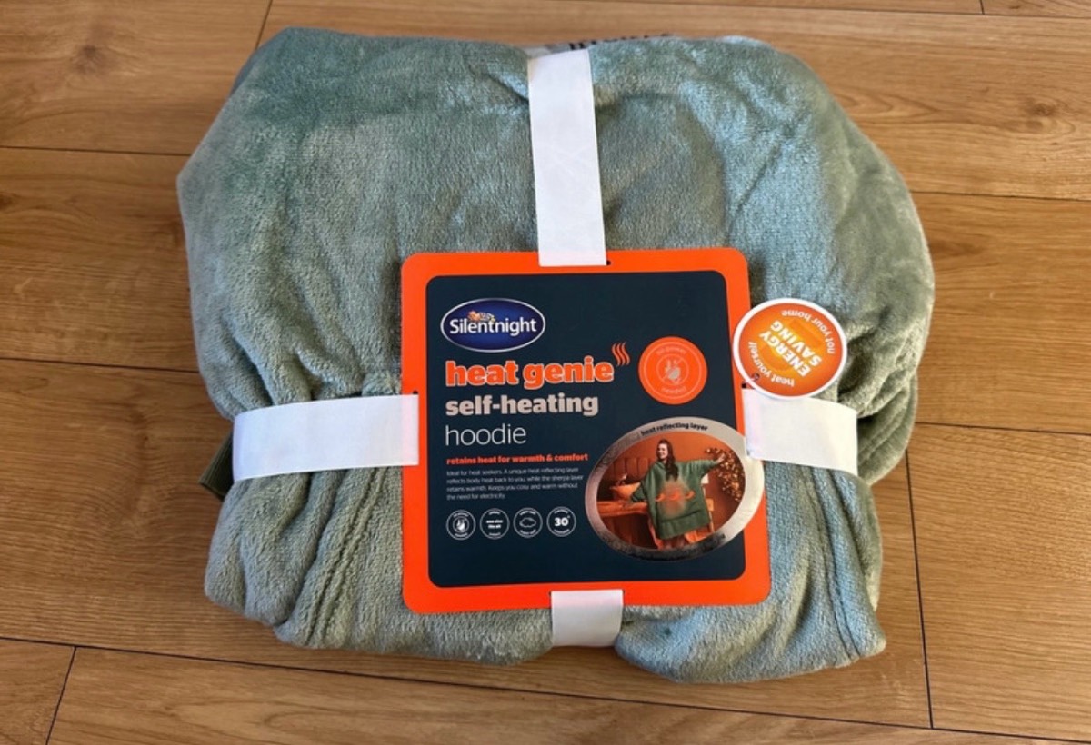 Silent night green self heating hoodie / oodie
