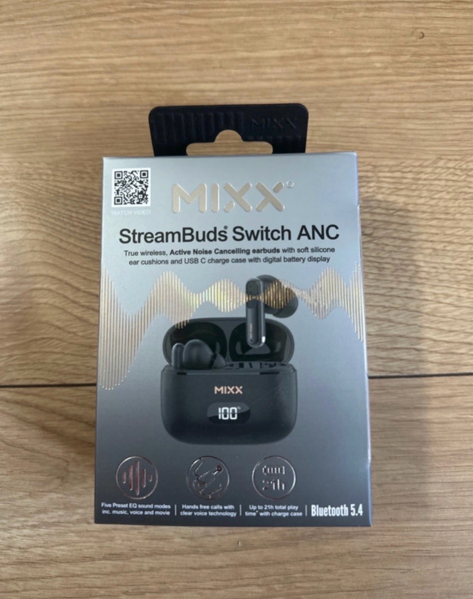 MIXX streambuds switch ANC wireless noise cancelling earbuds