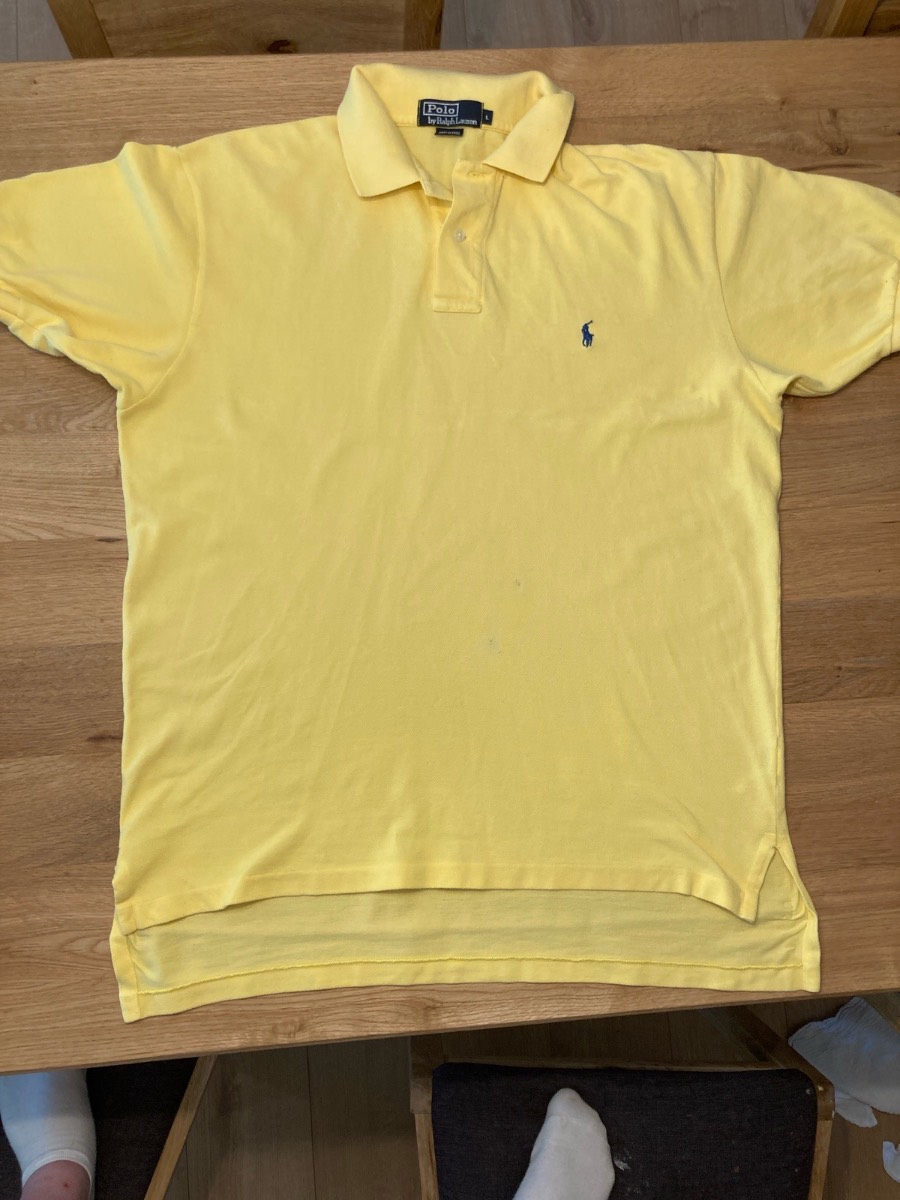 Men’s yellow Ralph Lauren polo shirt