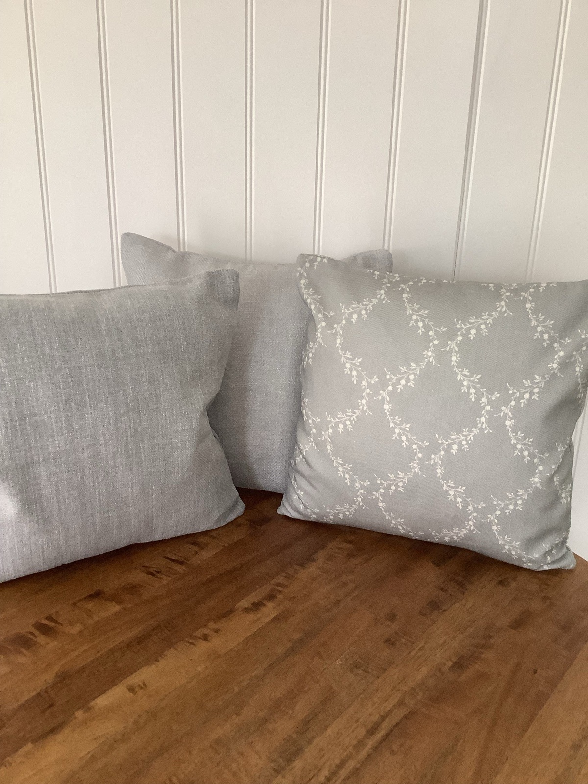 3 grey scatter cushion covers 40 x40