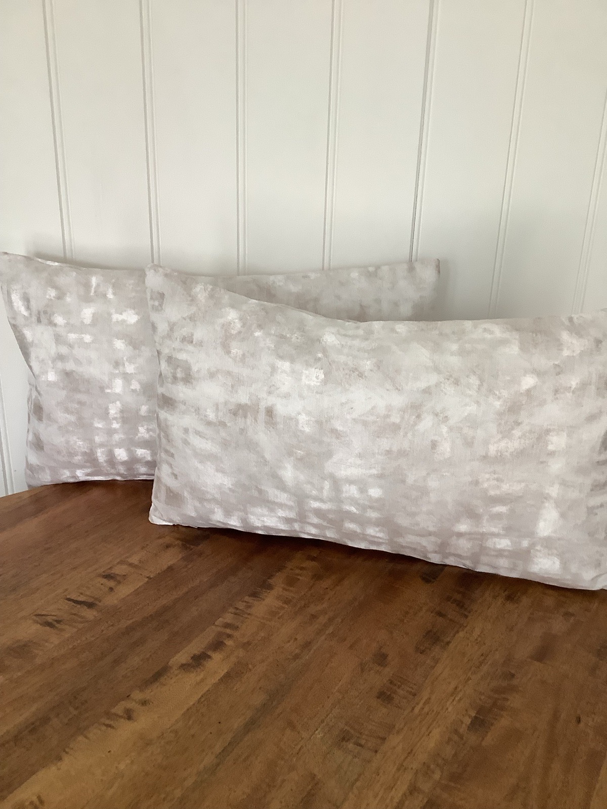 2 ivory / beige throw pillow cases 30 x50