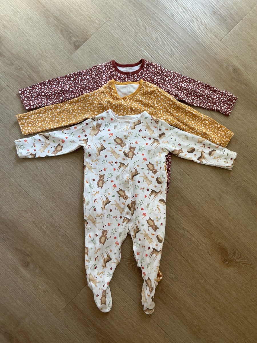 TU babygrows x 3, 3-6m