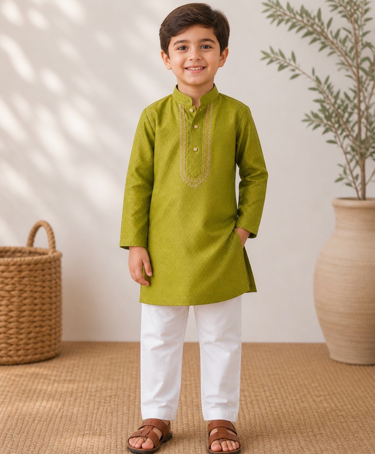 New boys Shalwar Kameez 2-piece Outfit size 7 Yrs,Indian,Pakistani traditional