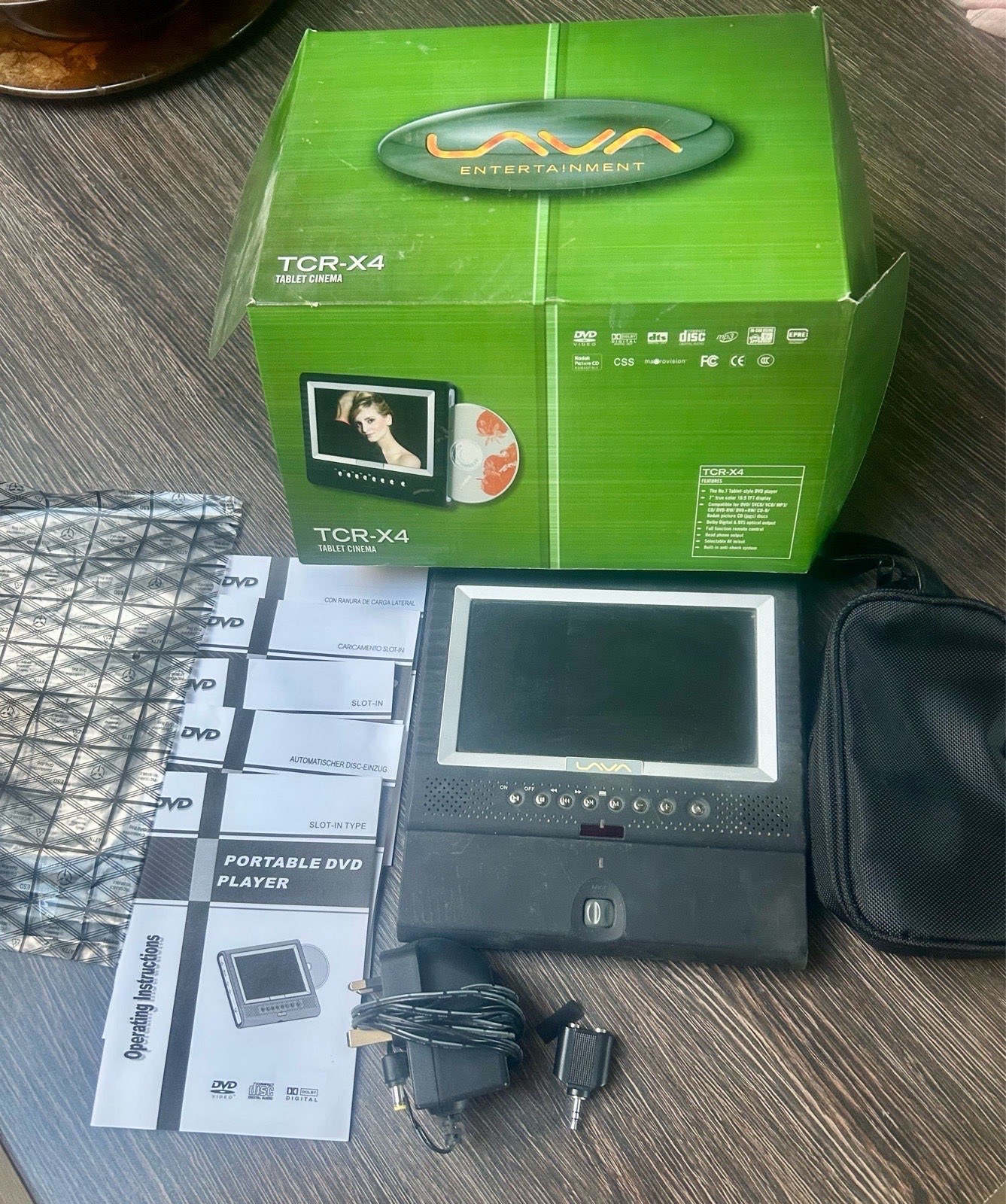 Lava TCR-X4,7”TFT LCD Screen Cinema Entertainment Portable DVD Player Tablet VGC