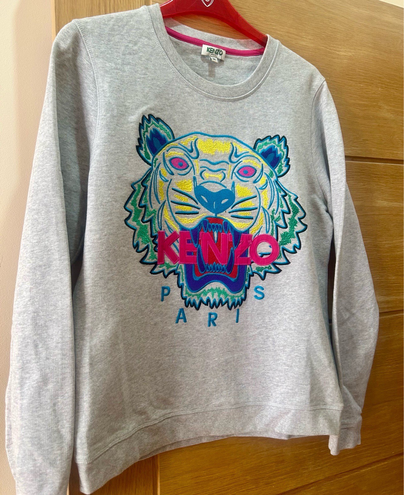 Kenzo Paris Women's Grey Tigar Sweat  Top Size M Parisian,Excellent Condition