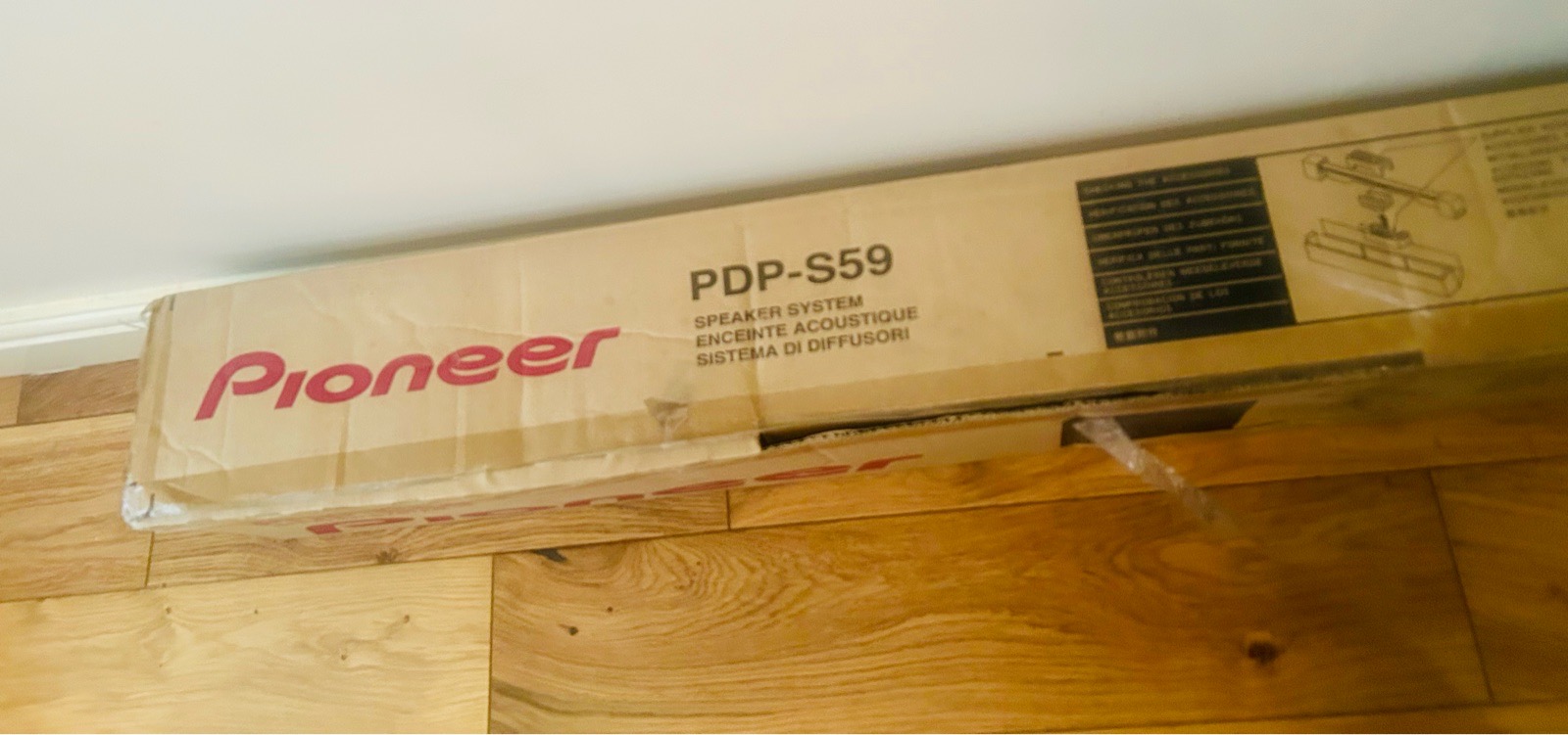 New Pioneer PDP-S59 TV Speakers Boxed+ Fittings 18W for home cinema experience