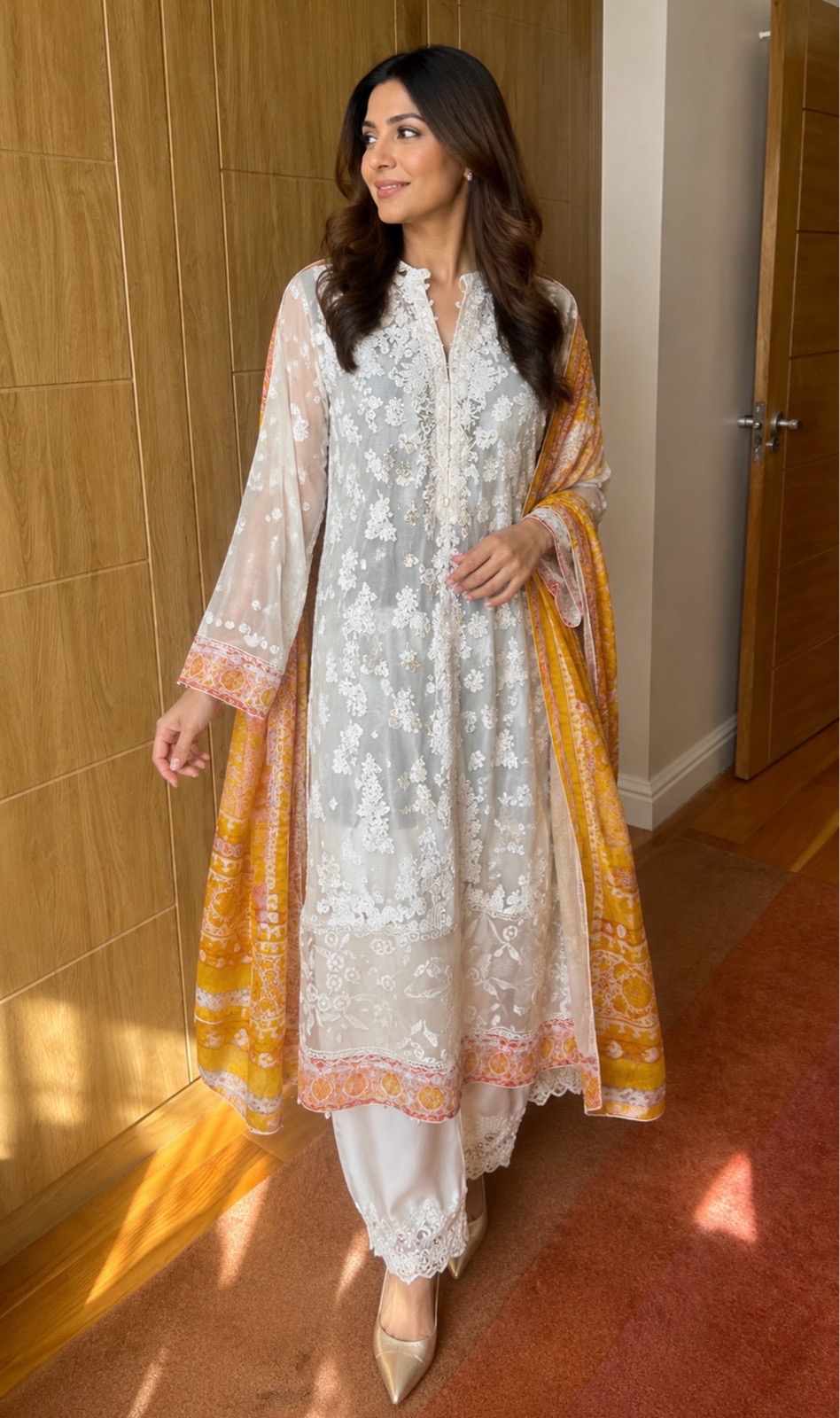 Sana Safinaz Net Sequence Silk 4-piece Party/Wedding Traditional Suit Size L VGC