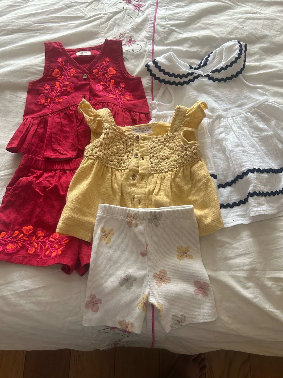 Next’s Bundle of Baby Girls Summer Cotton Outfits 3-9months Excellent Condition
