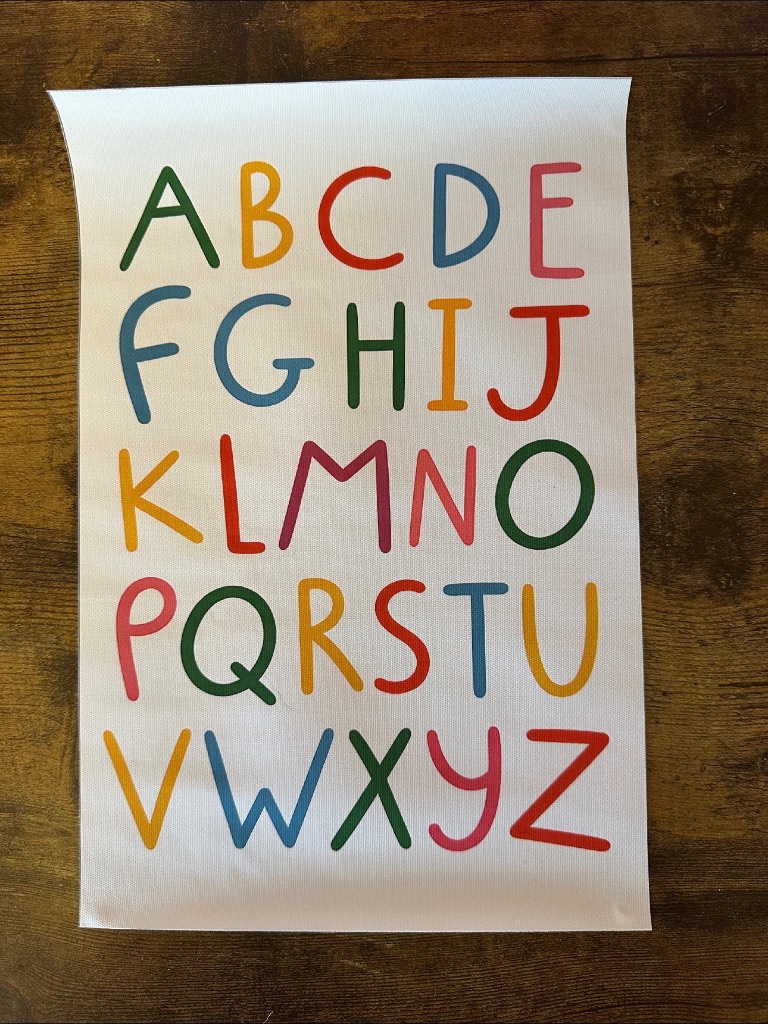 Alphabet Nursery Print – Educational Kids Wall Art – Playroom Decor 20x30cm