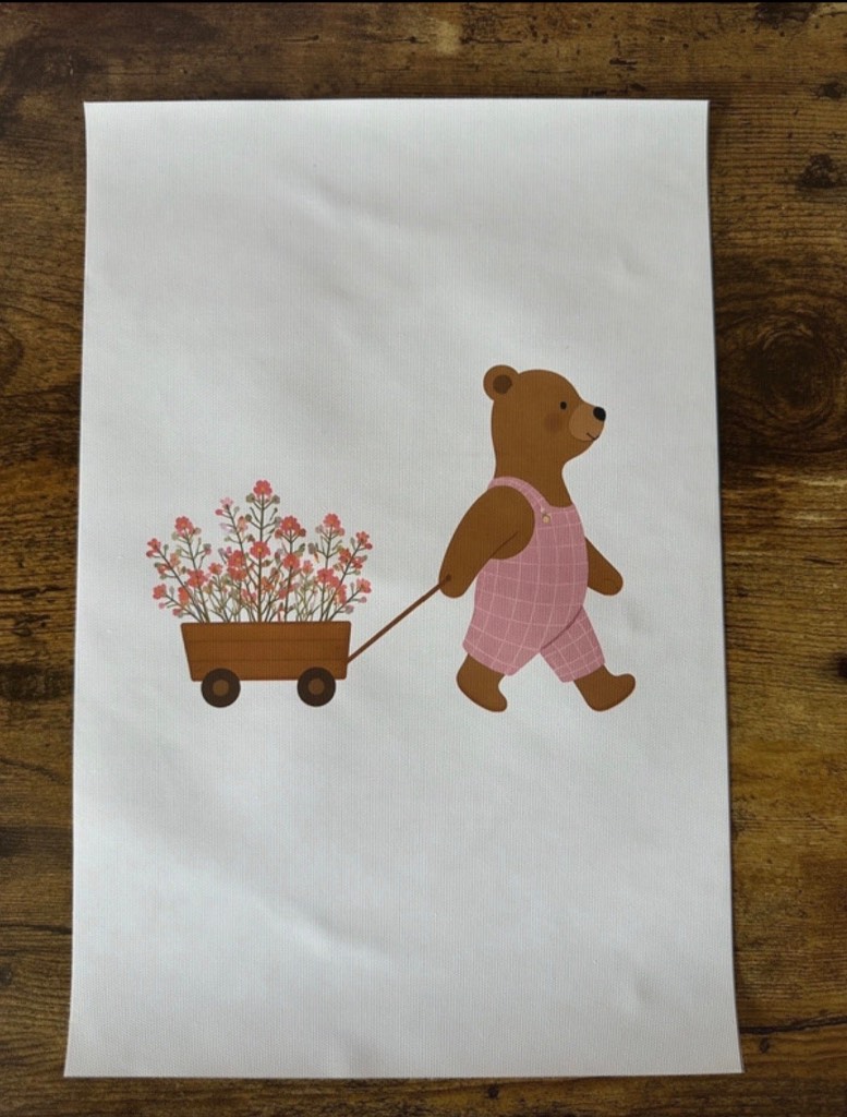 Baby Bear Nursery Print – Cute Animal Wall Art – Kids Bedroom Decor 20x30cm