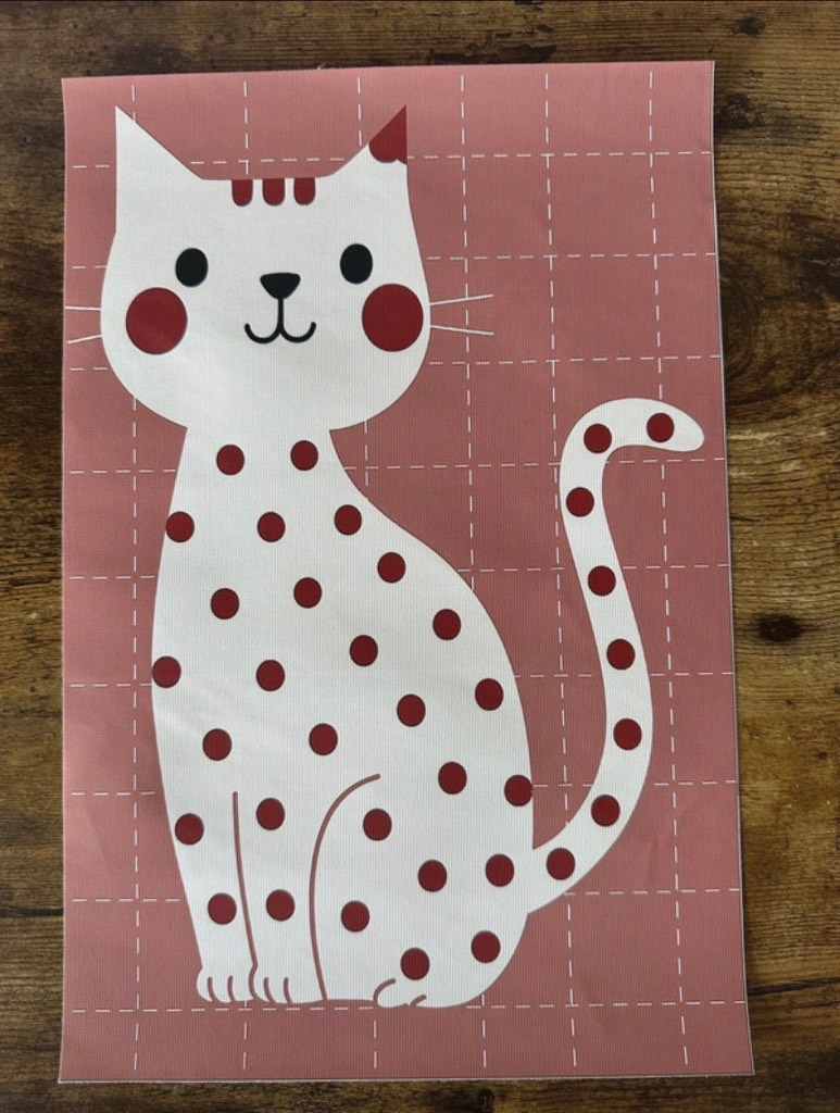 Blushing Cat – Cute Feminine Aesthetic Canvas Print 20x30cm